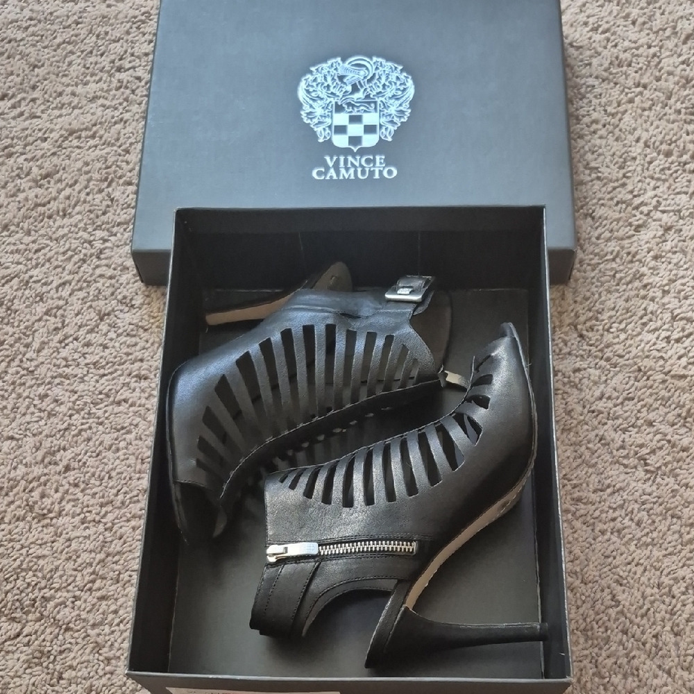 Vince Camuto Black Aviator Heels